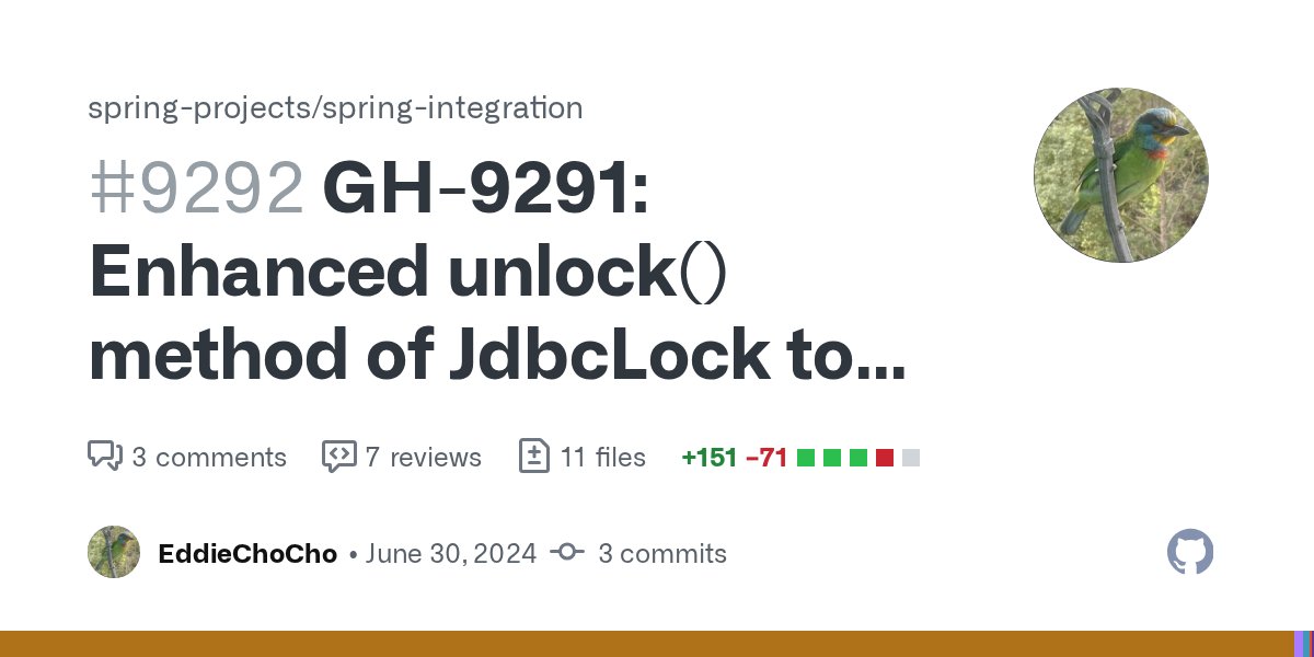 ChoCho008's tweet card. Fixes: #9291 Modify unlock() method of JdbcLock: if the lock ownership can not be removed due to data expiration, a ConcurrentModificationException should be thrown. Modify unlock() method of Redi...