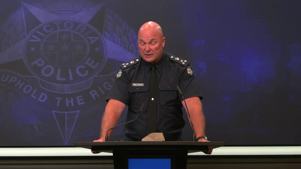 GrayConnolly's tweet card. Victoria Police Media Live Stream