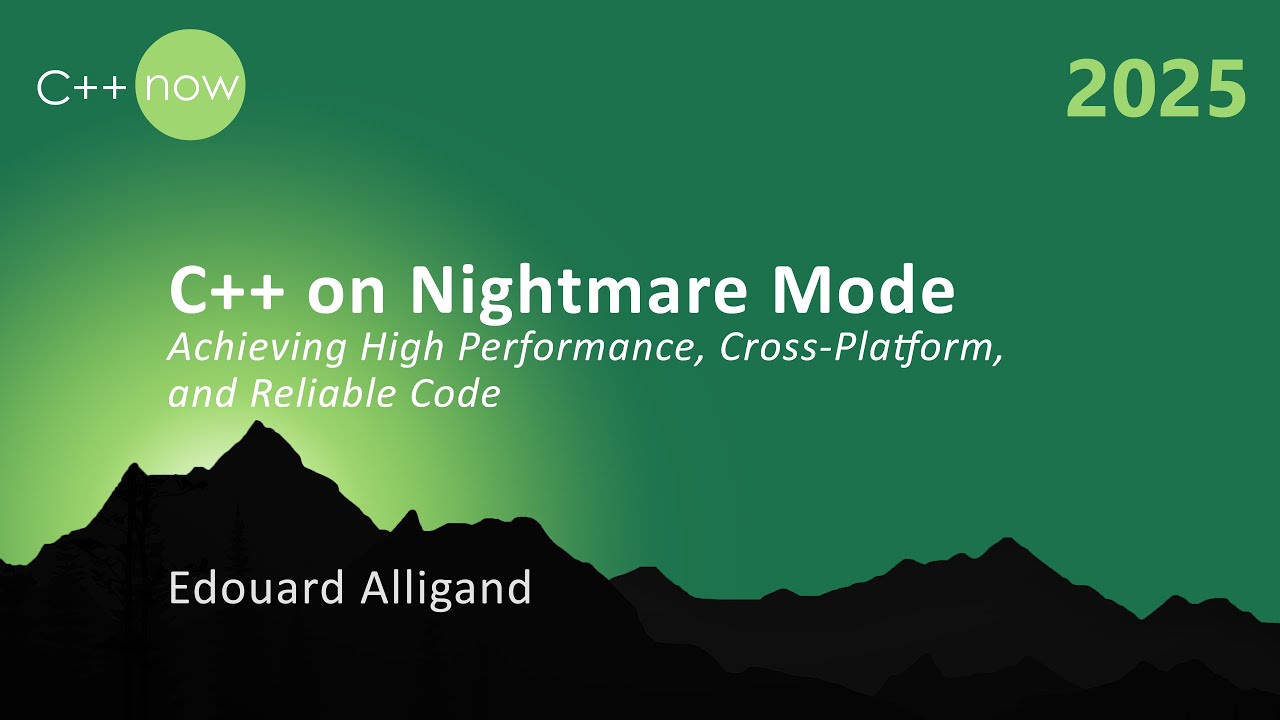 cppnow's tweet card. C++ on Nightmare Mode - Achieving High Performance, Cross-Platform,...