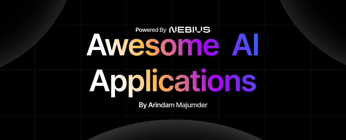 Arindam_1729's tweet card. A collection of projects showcasing RAG, agents, workflows, and other AI use cases - Arindam200/awesome-ai-apps