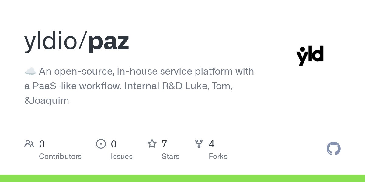newsycombinator's tweet card. ☁️ An open-source, in-house service platform with a PaaS-like workflow. Internal R&D Luke, Tom, &Joaquim - yldio/paz