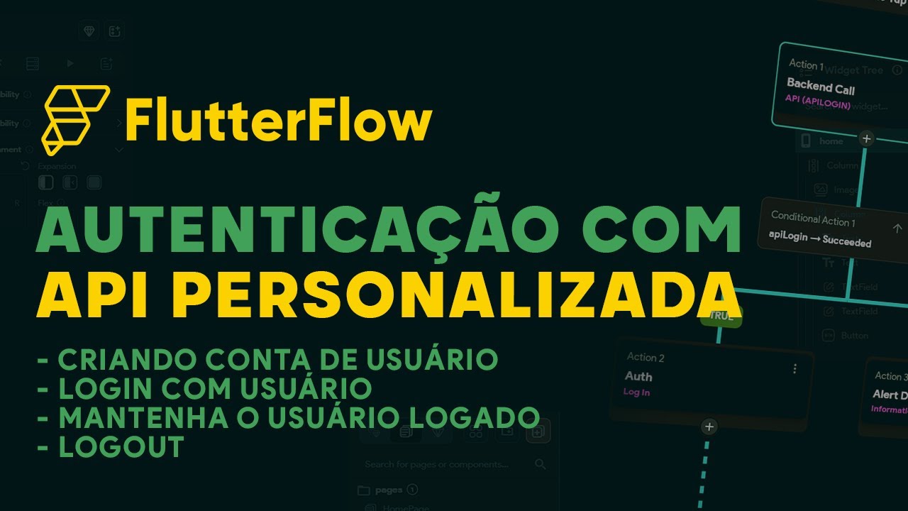 flutterflowbr's tweet card. AUTENTICAÇÃO COM API PERSONALIZADA | JSON TO DATA TYPES - FLUTTERFLOW...