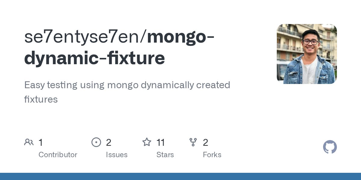 LMCaraig's tweet card. Easy testing using mongo dynamically created fixtures - se7entyse7en/mongo-dynamic-fixture