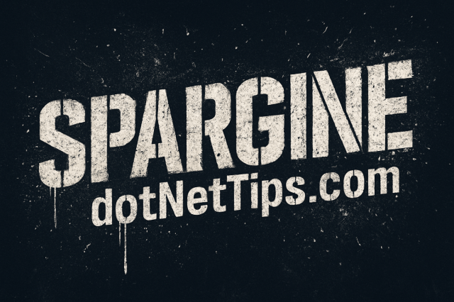 realDotNetDave's tweet card. Spargine are assemblies that contain the common code I have been writing ever since .NET 2! Not only do I use these assemblies in all my projects, but it is currently in production at the current c…
