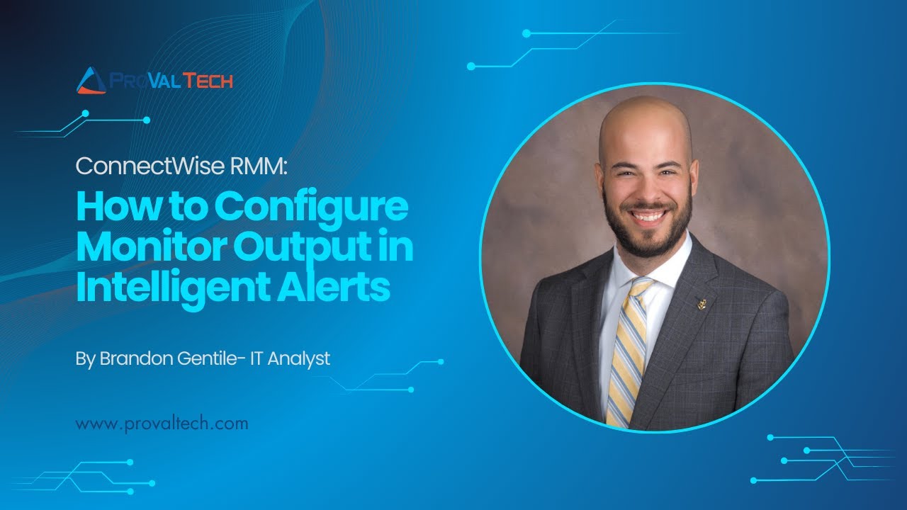 provaltech's tweet card. ConnectWise RMM: How to Configure Monitor Output in Intelligent Alerts