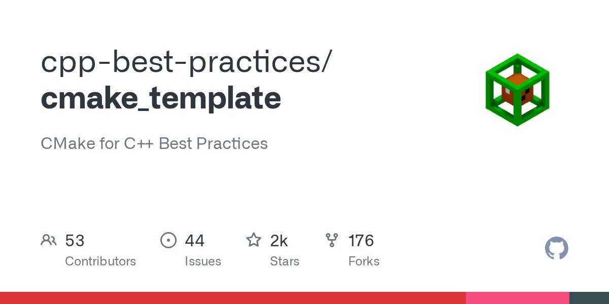lefticus's tweet card. CMake for C++ Best Practices. Contribute to cpp-best-practices/cmake_template development by creating an account on GitHub.