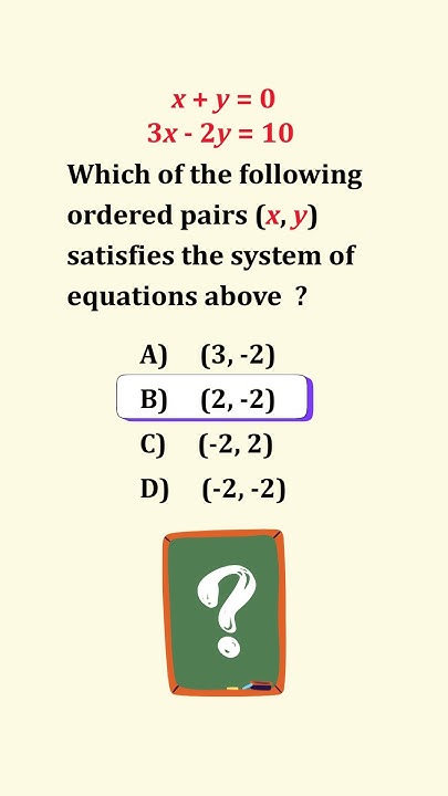 MathProblemz's tweet card. Blink and You’ll Miss It! 👀 | System of Equations 🧠 Which (x, y)...