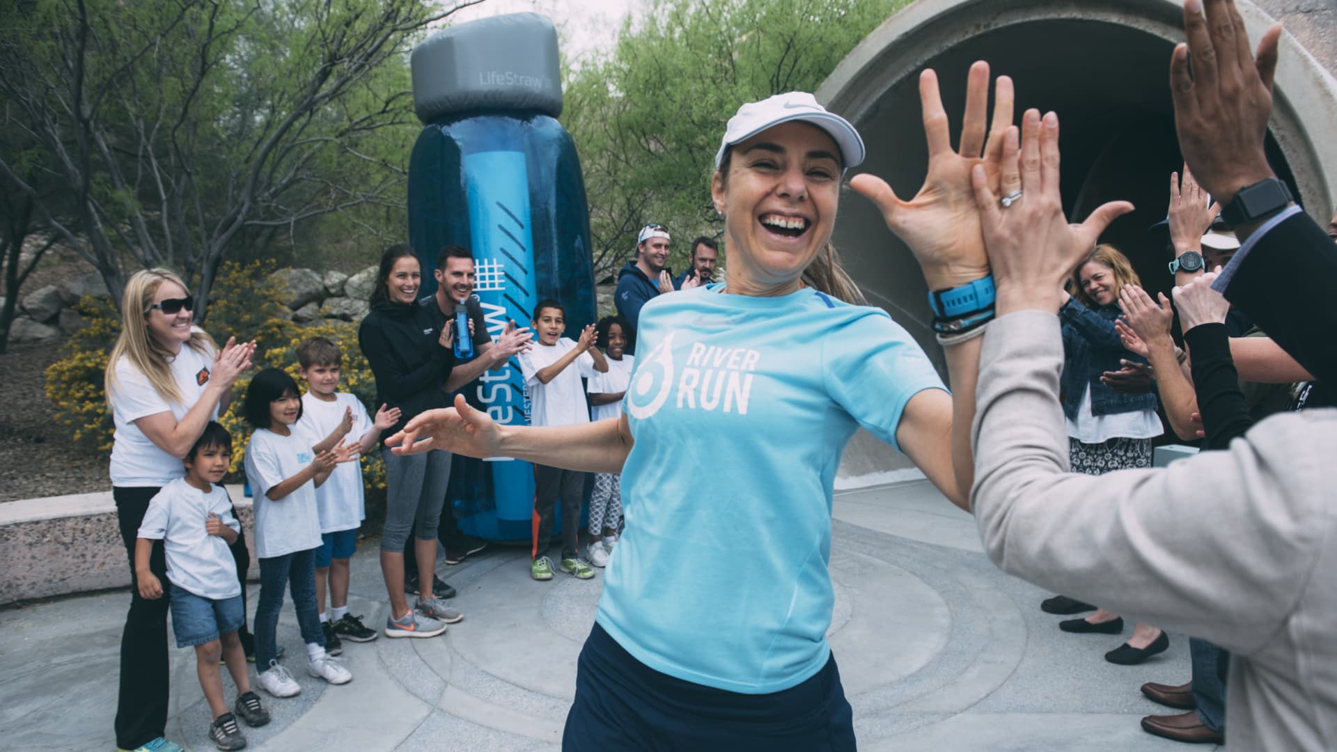 kathleen_elk's tweet card. Thirst CEO Mina Guli finished the New York City Marathon on Sunday. It was the first of 100 marathons she plans to complete in 100 days to draw attention to the global water crisis.