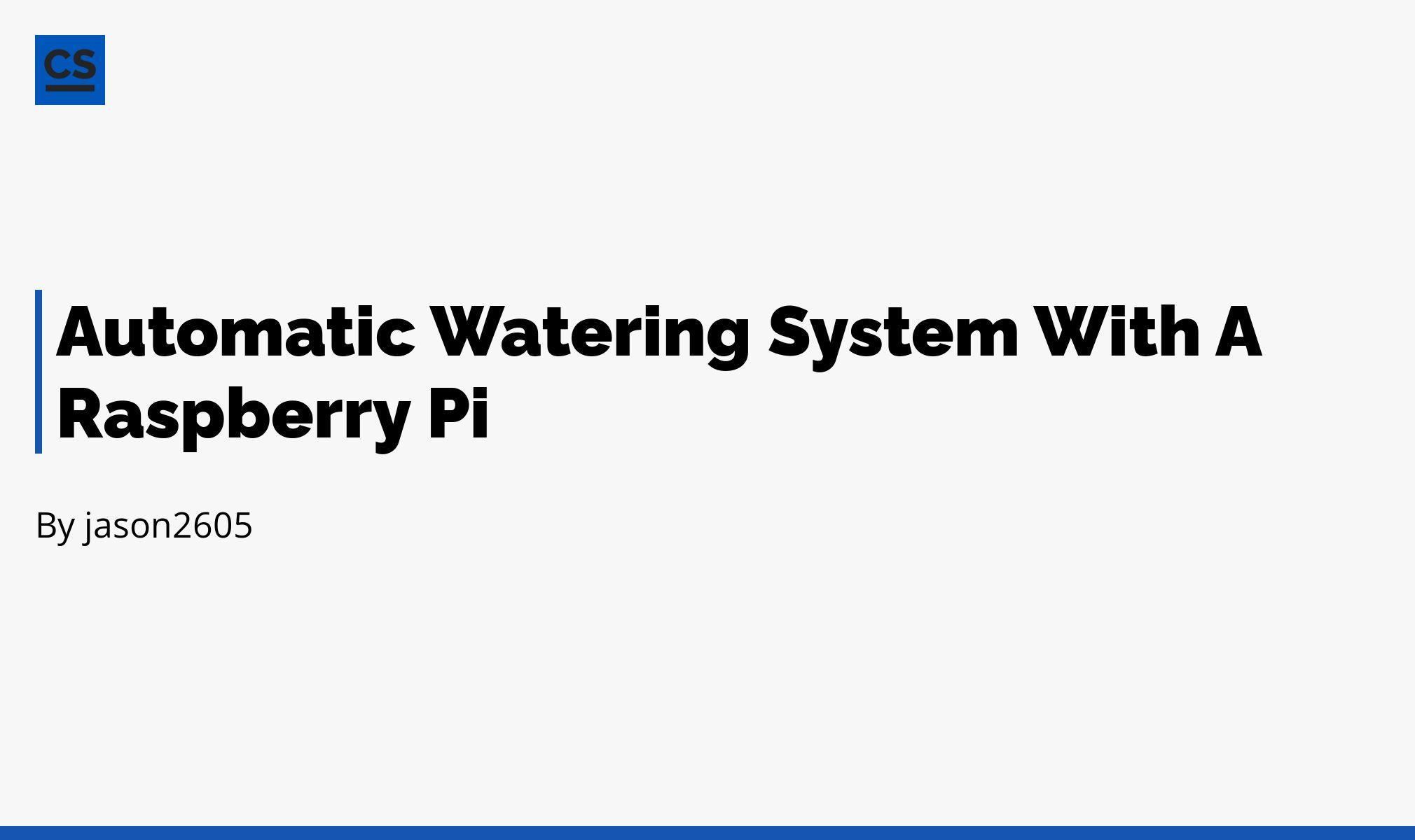 codesupportdev's tweet card. Creating an automatic watering system with Raspberry Pi and the twist of using Dictu.