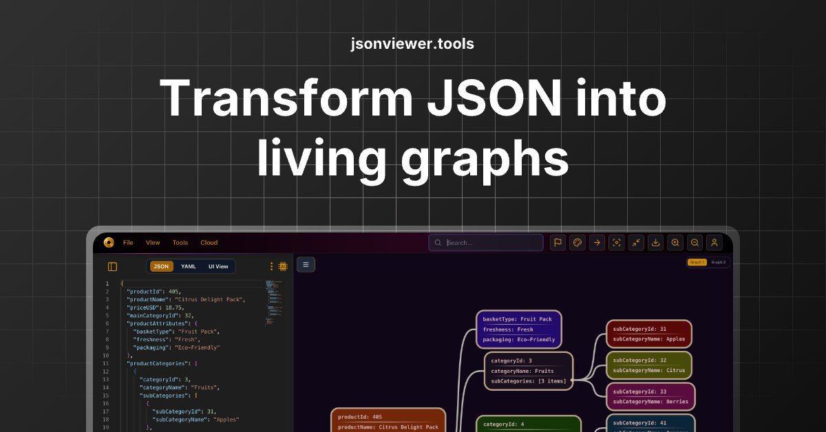 BlitzBug98's tweet card. Visualize JSON data with tree and graph views. Download, Customize themes and get detailed insights with interactive elements. Simplify your data analysis now!