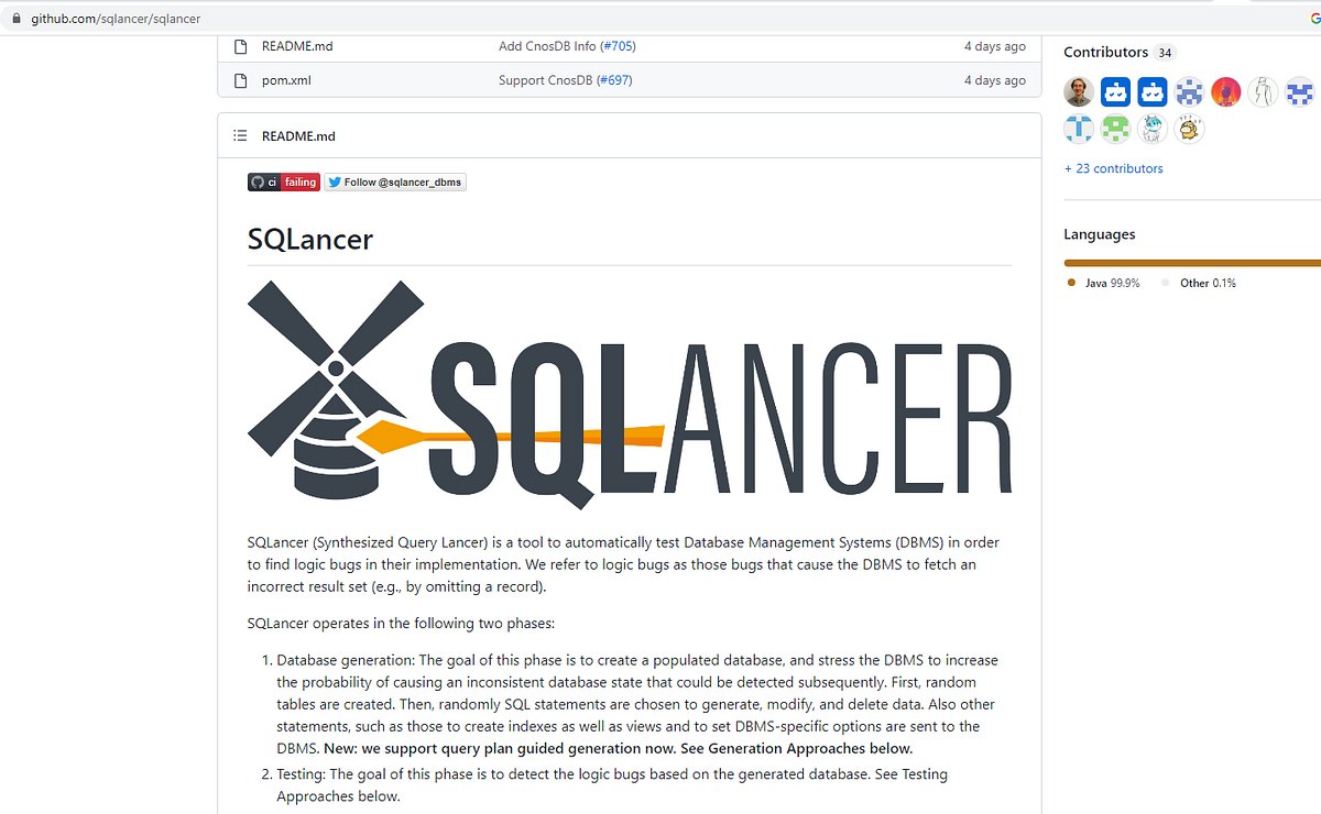 CnosDB's tweet card. By using SQLancer, CnosDB technical team finds and fixes logical errors in product queries, and helps upstream projects build more stable…