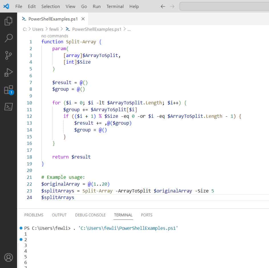 fewlines4biju's tweet card. This PowerShell tutorial explains how to Split an Array into Smaller Arrays in PowerShell with various examples.