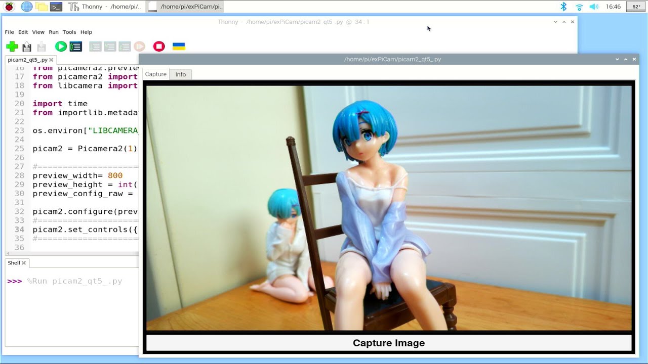 KcCoxxect's tweet card. Python/PyQt5 GUI to control Raspberry Pi Camera using picamera2 lib