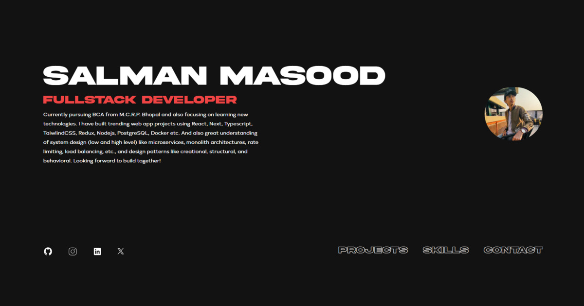 salman_code's tweet card. Salman masood, a full stack developer