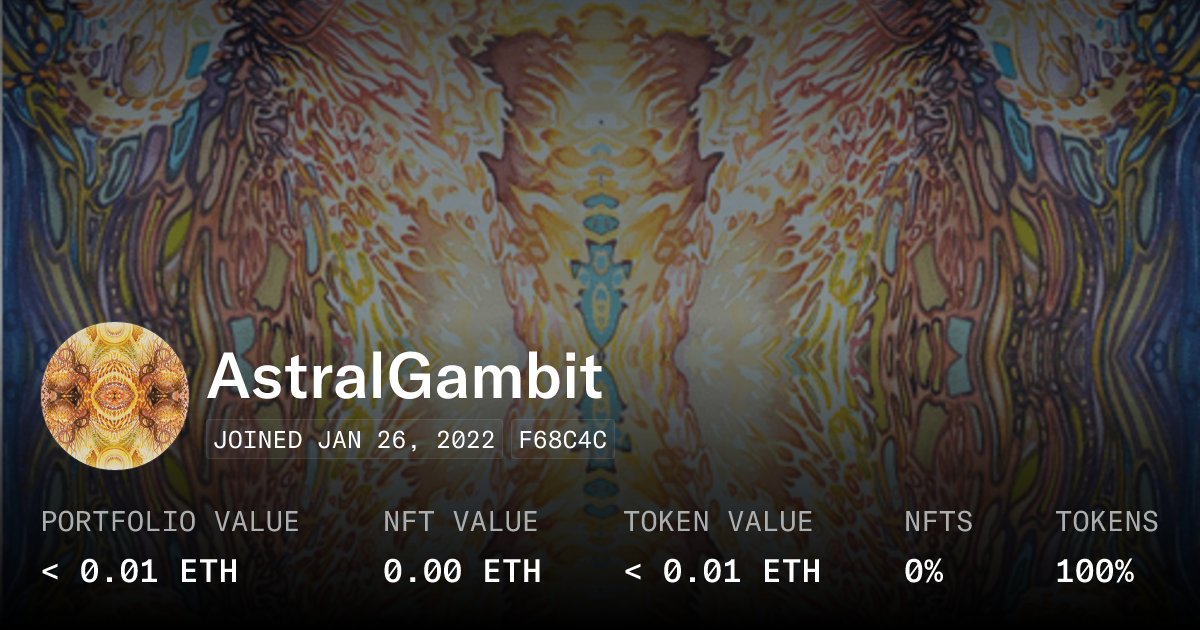 calgorithm5's tweet card. Check out AstralGambit's NFTs and tokens on OpenSea, the largest marketplace for crypto collectibles.