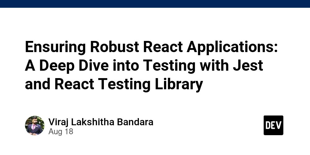 prod42net's tweet card. Ensuring Robust React Applications: A Deep Dive into Testing with Jest and React Testing...