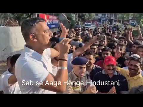 SharmaGouravs34's tweet card. “Run For Unity 🏃‍♂️🇮🇳 SHO Rakesh Jamwal ने गाया: Sabse Aage Honga...