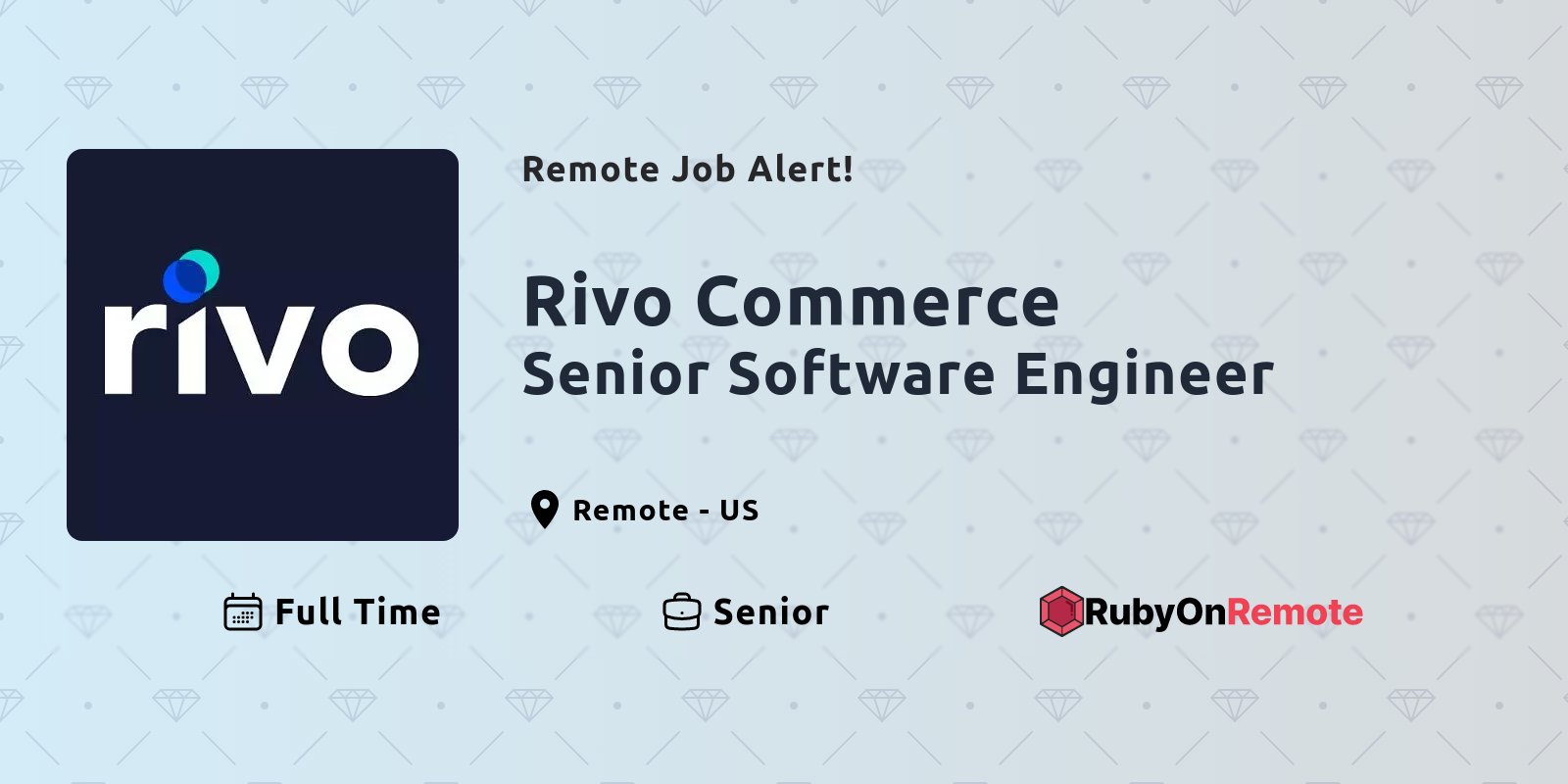 RubyOnRemote's tweet card. Find curated remote ruby jobs in one place. Join the remote work force.