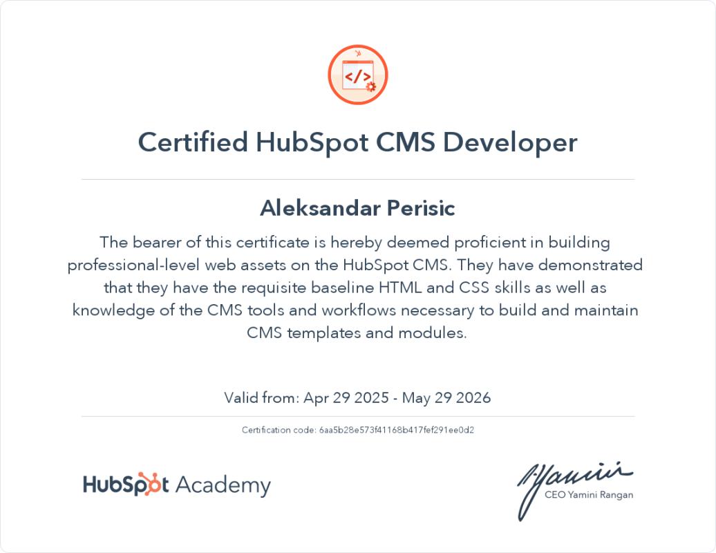 apsolut's tweet card. 🎯 Excited to announce my successful completion of the HubSpot CMS Developer recertification from HubSpot Academy! 🌟 Ready to unleash the super powers - HubSpot CMS Developer! #HubSpot #Marketing...