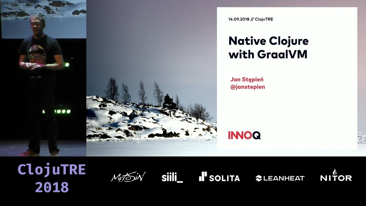 nicokosi's tweet card. Native Clojure with GraalVM – Jan Stępień