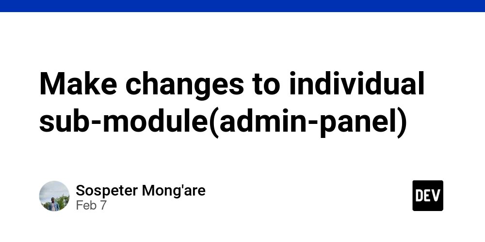 prod42net's tweet card. If a client wants a change in their individual admin panel, you need a way to apply updates without...