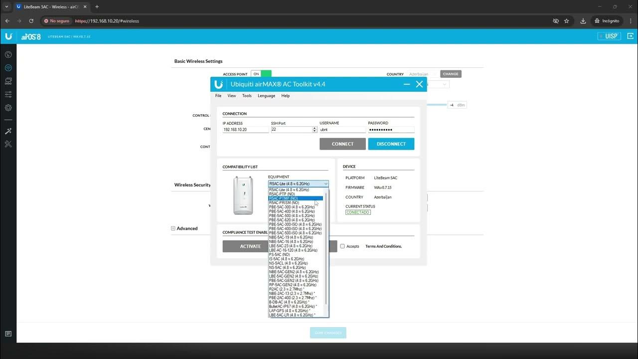 BioStudioCorp's tweet card. Ubiquiti airMAX® AC Toolkit v4.4 for PC | Firmware v8.7.15 | Compli...