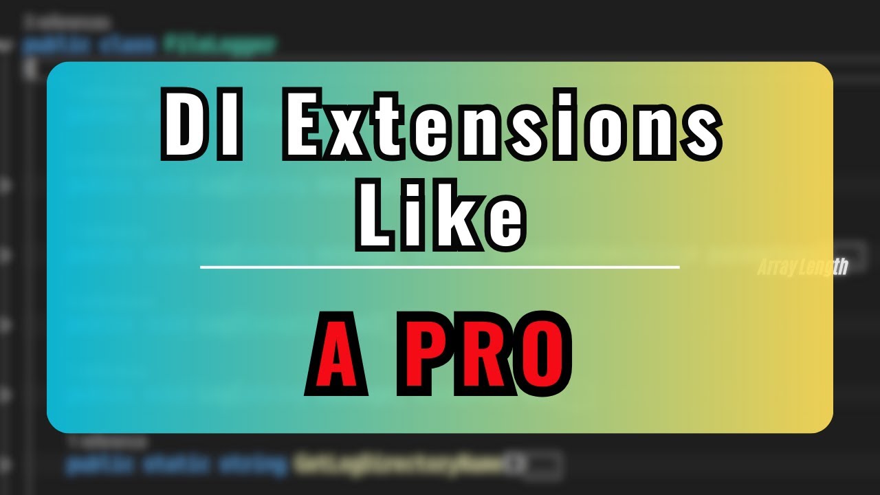SalihCantekin's tweet card. Dependency Injection Extensions like a PRO