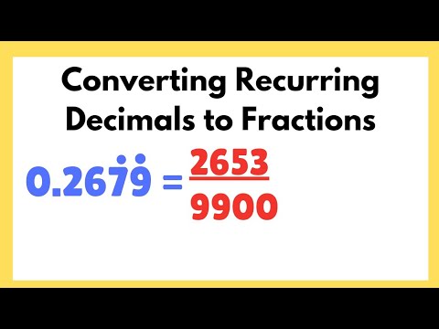 oyediran_tayo's tweet card. How to Convert Recurring Decimals to Fractions | GCSE Maths
