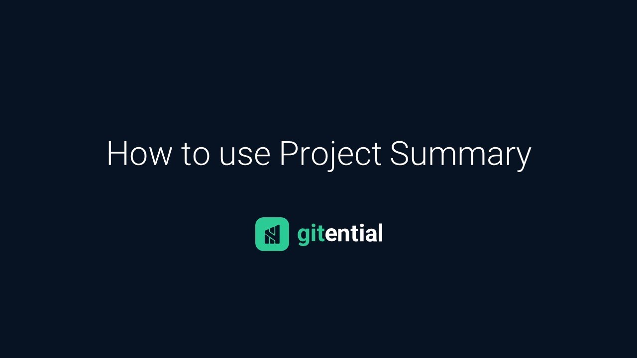 gitential's tweet card. How to use Project Summary in Gitential app?