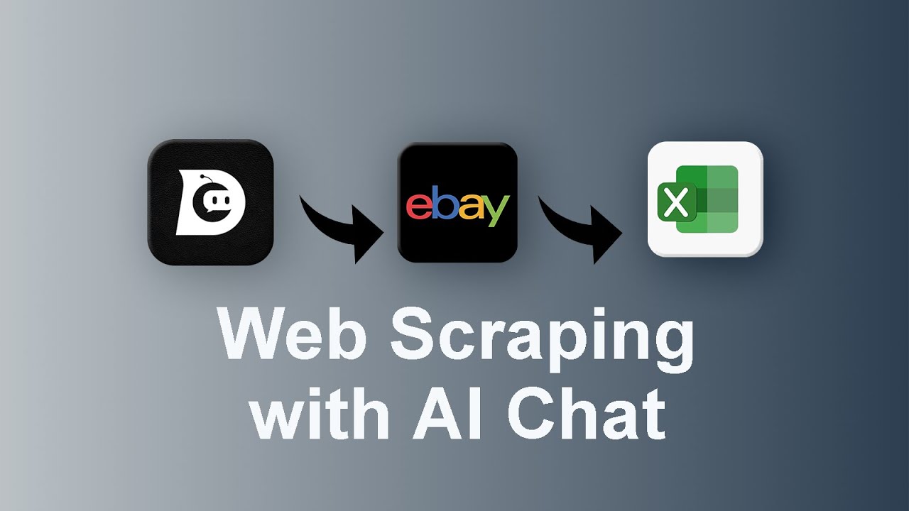 chat4data's tweet card. Easiest way to scrape eBay using AI Web Scraper