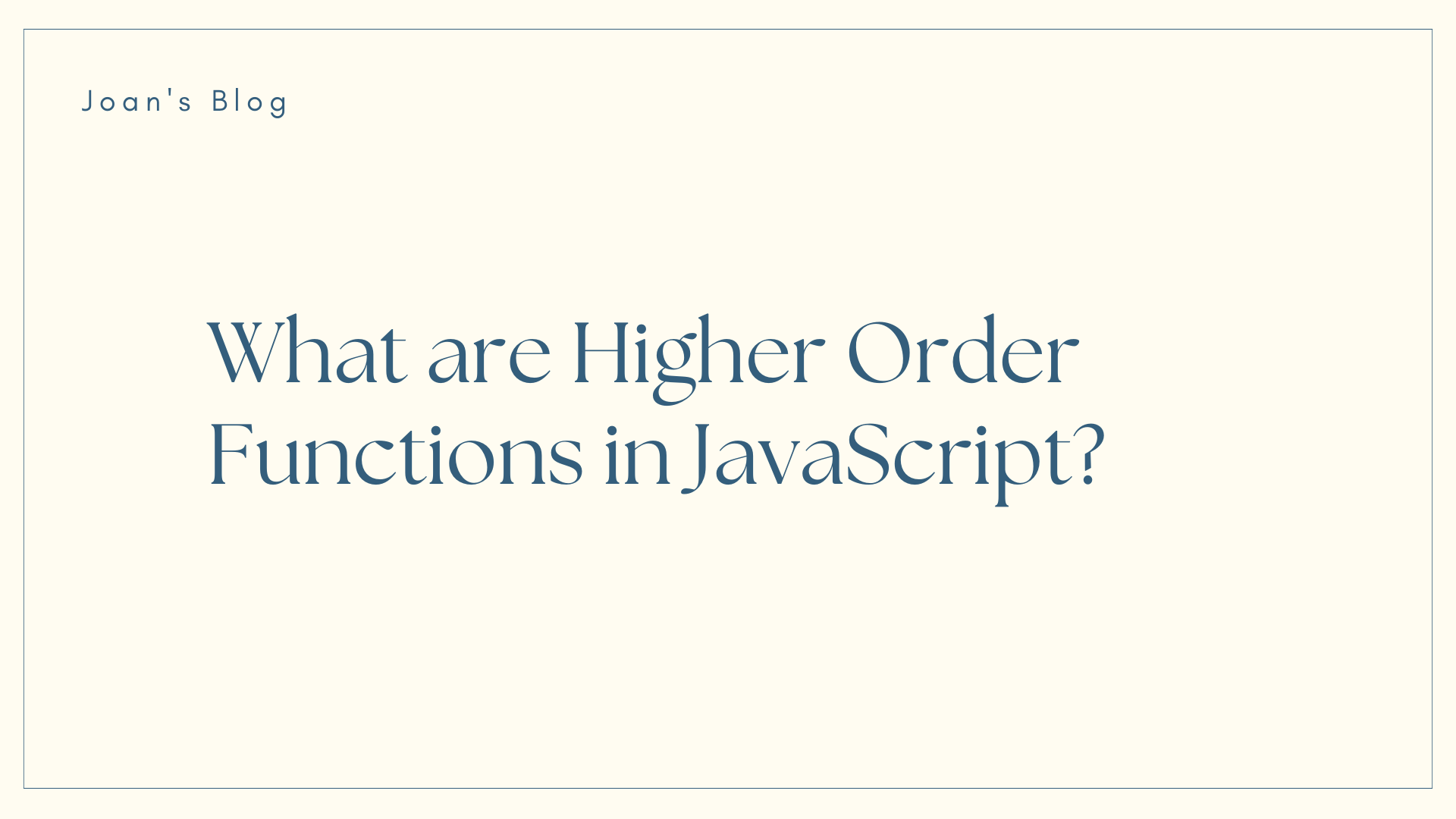 1amWaziR's tweet card. JavaScript offers a powerful feature known as higher order functions (HOFs). These functions elevate your code by treating other functions as citizens of the language itself. In simpler terms, HOFs...
