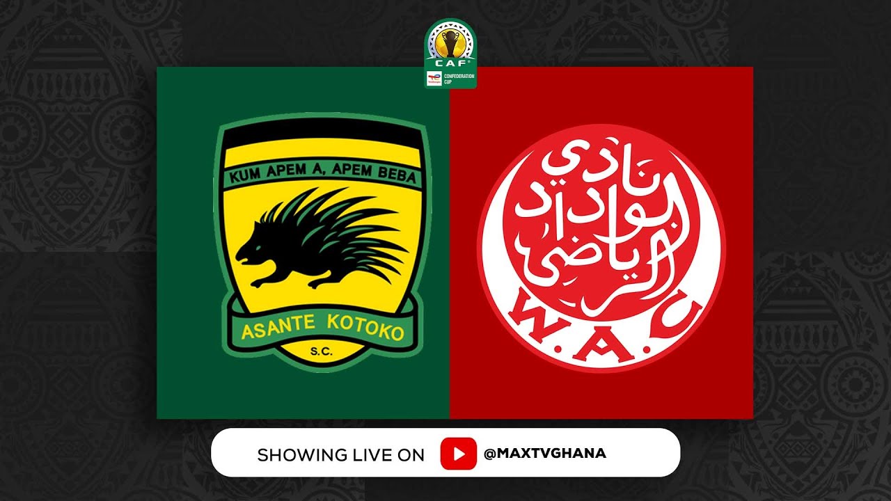 mol_code's tweet card. Live Now | Asante Kotoko vs. Wydad Athletic Club | CAF Confederation...