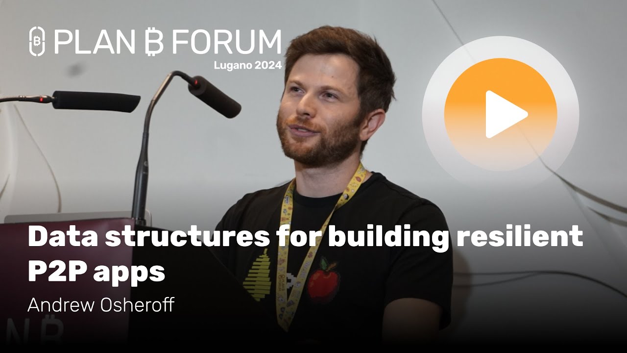 DatDotOrg's tweet card. Data structures for building resilient p2p apps | Plan ₿ Forum 2024