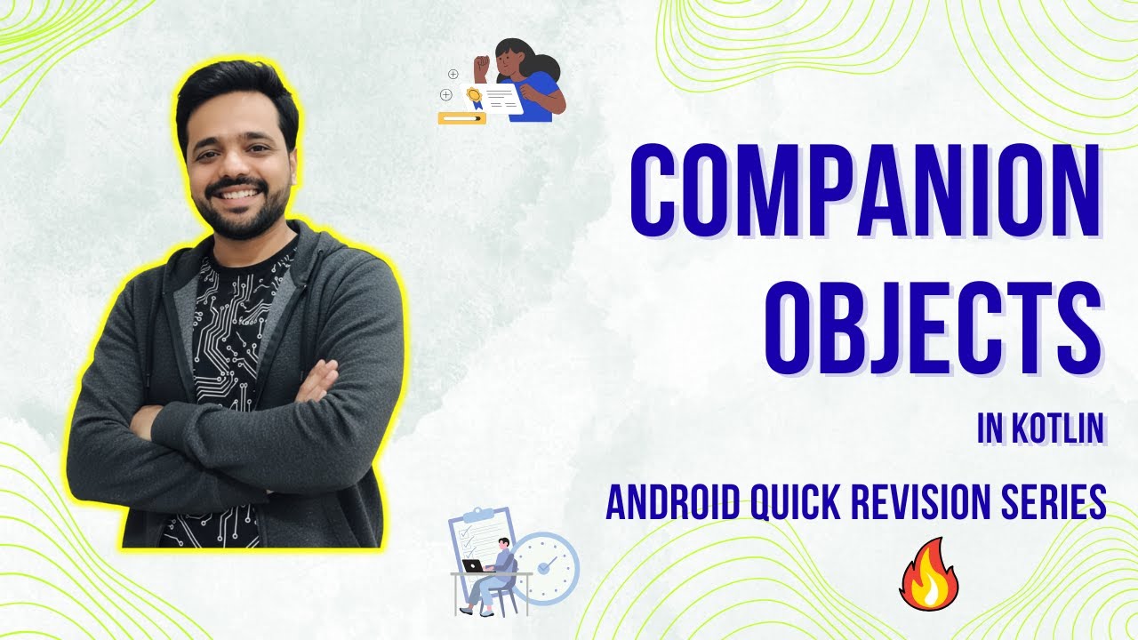 BackToCoding's tweet card. Kotlin COMPANION OBJECTS Explained |Android Interview Quick Revision...