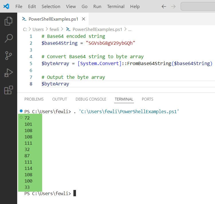 PowerShellFAQs's tweet card. This tutorial explains how to Convert Base64 String to Byte Array in PowerShell using various methods like Using System.Convert() Class, Using System.Text.Encoding, etc.