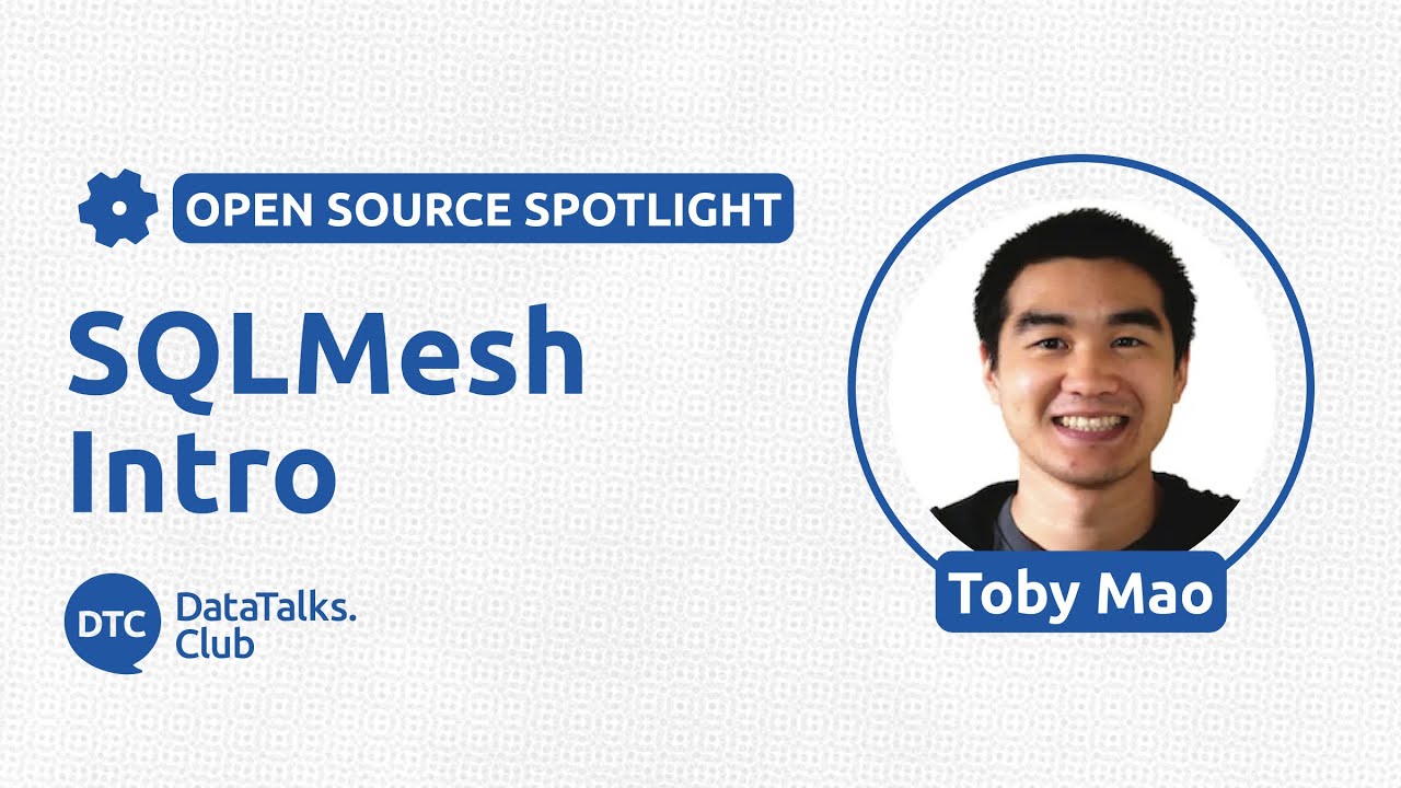 DataTalksClub's tweet card. Open-Source Spotlight - SQLMesh - Toby Mao