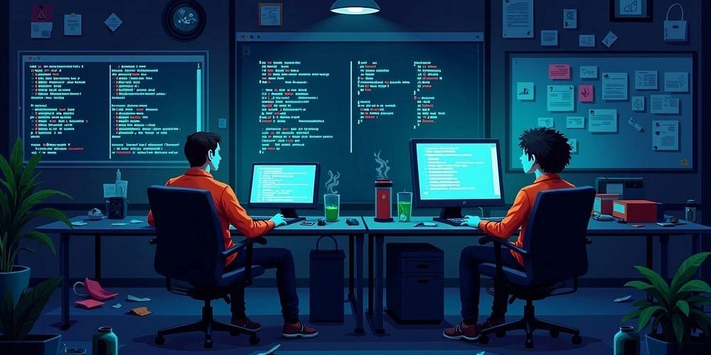 NirmitKotadiya's tweet card. "You don't learn to swim by watching YouTube videos about swimming."  - Every Dev Stuck in Tutorial...