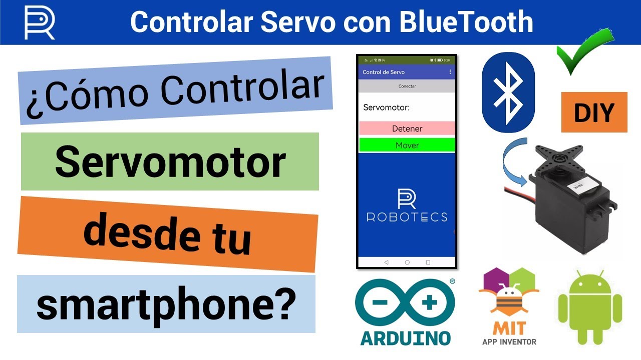 RobotecsRyT's tweet card. ✅ ¿Cómo controlar un #servomotor desde tu smartphone con #arduino y...