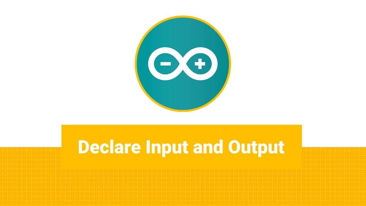 ratoadcc's tweet card. How to declare a input and a output in Arduino