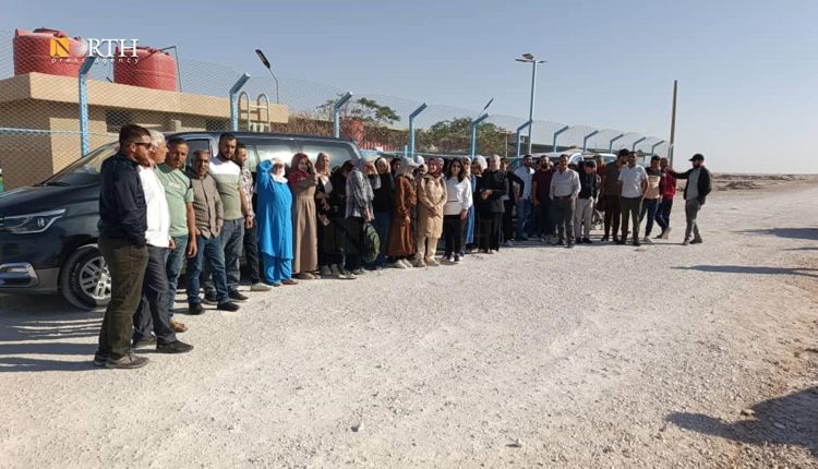 CoopMesopotamia's tweet card. HASAKAH, Syria (North Press) – Day laborers known as “incentive workers” employed by Save the Children staged on Sunday a sit-in at Hawl Camp in the