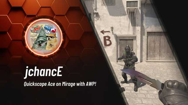 jchancEcsgo's tweet card. Quickscope Ace on Mirage with AWP!