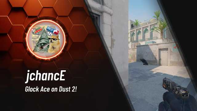jchancEcsgo's tweet card. Glock Ace on Dust 2!