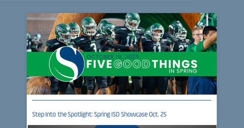 SpringISD's tweet card. Five Good Things in Spring