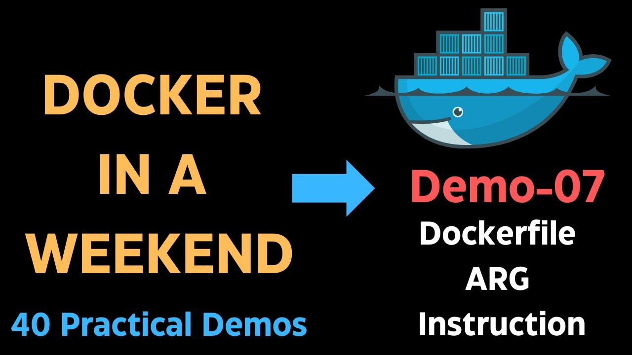 stacksimplify's tweet card. Dockerfile ARG Instruction Explained | Dockerfile Tutorial
