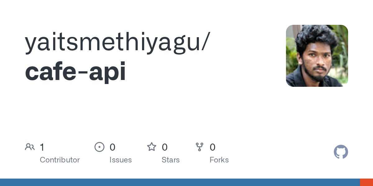 thiyagshankar's tweet card. Contribute to yaitsmethiyagu/cafe-api development by creating an account on GitHub.