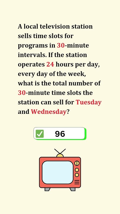 MathProblemz's tweet card. How Many Shows Fit in 2 Days? 📺