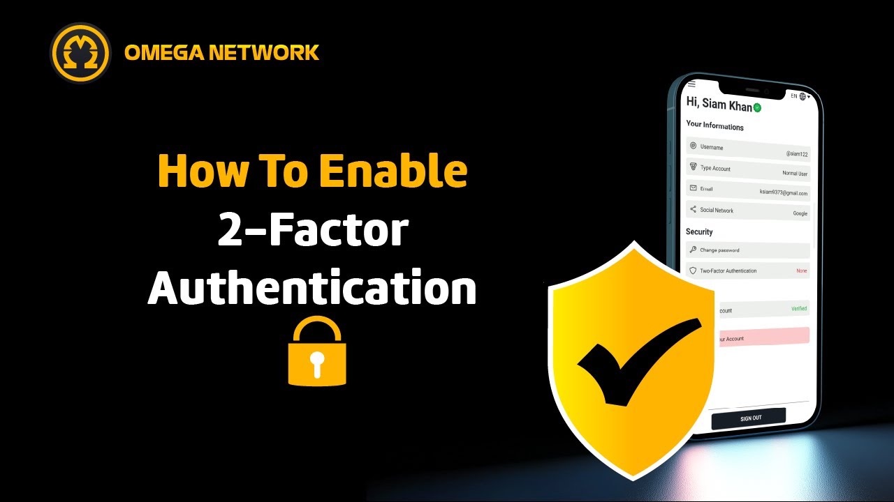 OMCoreTeam's tweet card. [Omega Network - 2 Factor Security] Instructions To Enable 2-Factor...