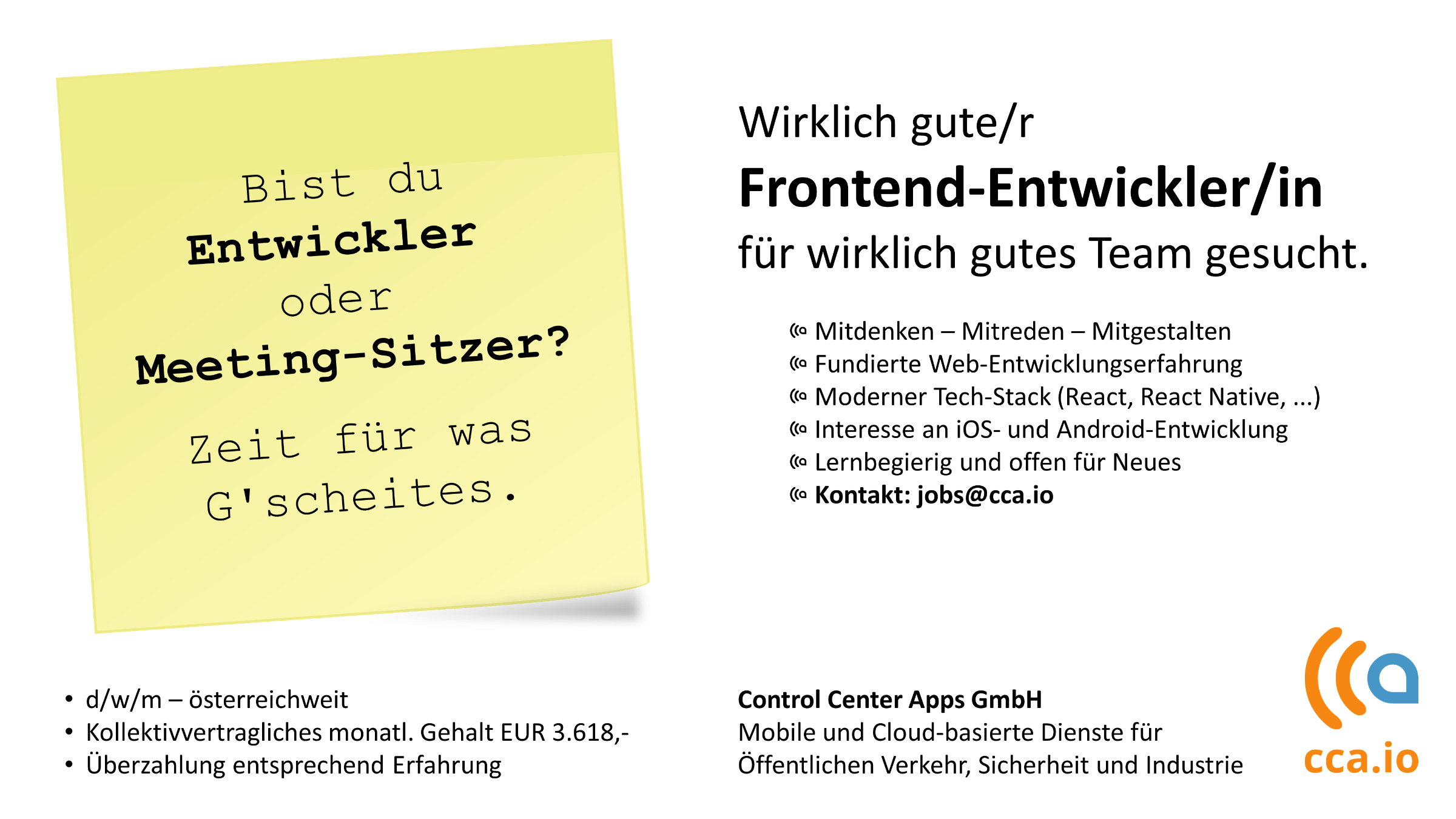 cca_io's tweet card. Control Center Apps GmbH - We build mission-critical mobile services.