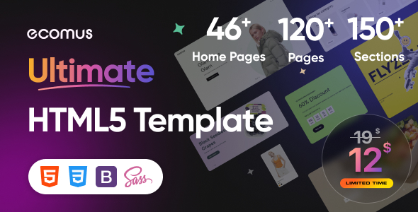 stylelibreview's tweet card. Ecomus – это HTML-шаблон, подходящий для очень гибкой, простой в использовании темы, созданной для множества продуктов и целей. Ecomus – это универсальный источник энергии с мно...
