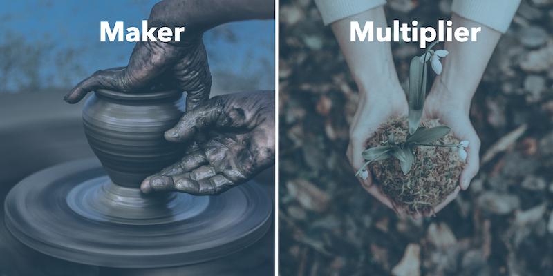 patkua's tweet card. What makes a leader an effective leader? What's the difference between Makers and Multipliers? What happens when Makers transition to a Multiplier role?